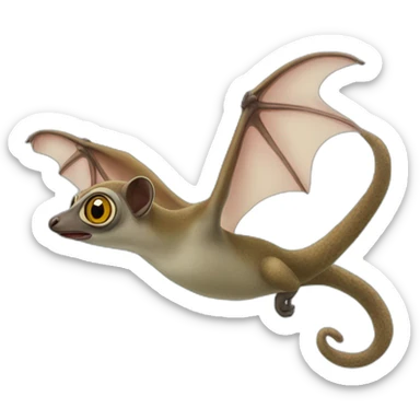 Flying lemur sticker