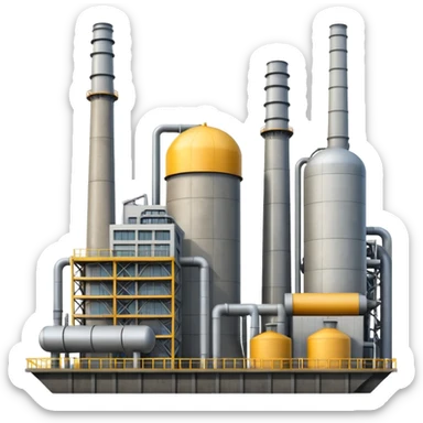 gas power plant sticker