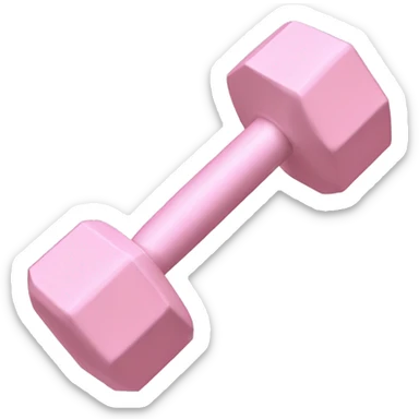 pale pink dumbells  sticker