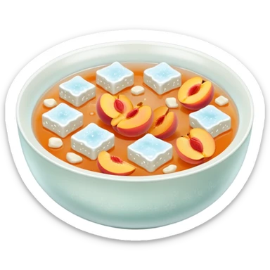 snow fungus and peach gum soup sticker