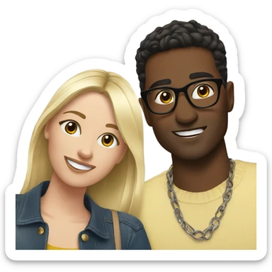 selfie of two stylish friends sticker