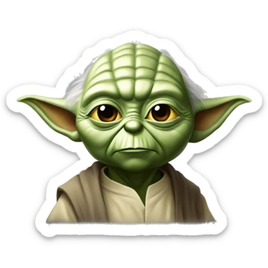 Master Yoda can't find a result sticker
