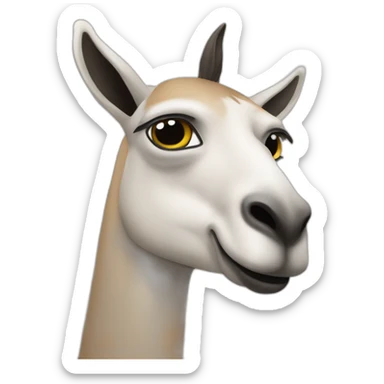 Un lama qui crache sur quelqun sticker