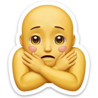 NO. I WANT AN CLASSIC EMOJI LIKE THIS 🫂 TO CRY sticker
