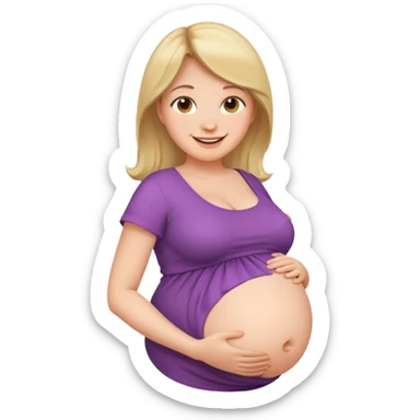 Pregnant woman big belly sticker