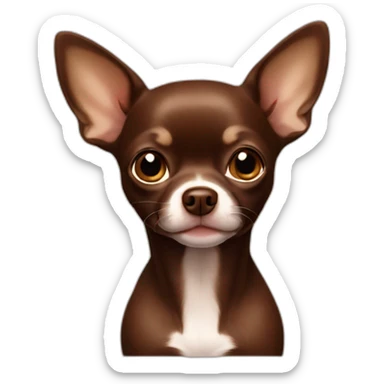 Chocolate Brown Chihuahua sticker