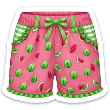 Watermelon ruffle shorts sticker