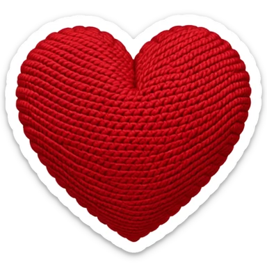 Heart made by crochet  sticker