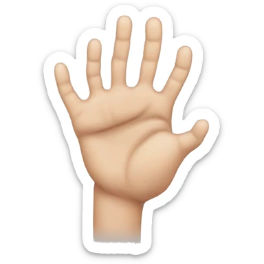 Hand Iphone emoji with the ring finger down and every other finger up sticker