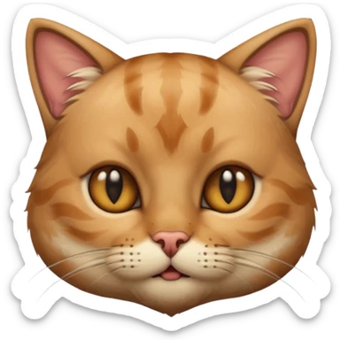 cat with human man head  sticker