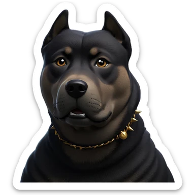 shiba inu with spiked collar sticker