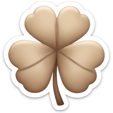 pastel brown clover sticker