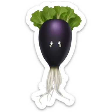 black radish no face sticker