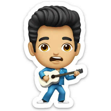 Elvis Presley singing  sticker