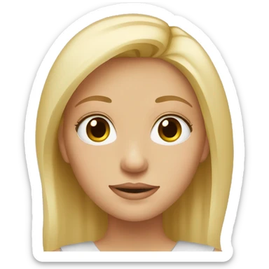 blonde hair hazel eyed girl sticker