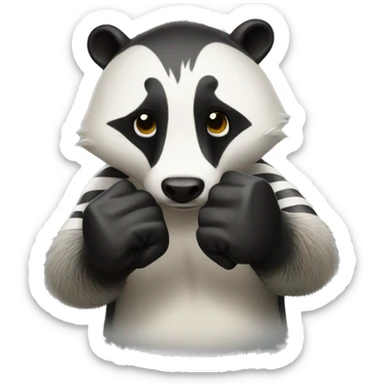 thumbs down badger sticker