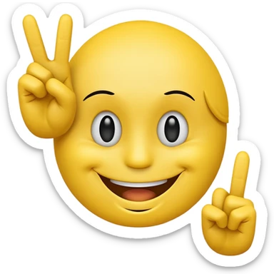 Smiley face doing the middle finger happily ☺️+🖕🖕 sticker