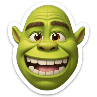 Shrek con stich abrazados  sticker