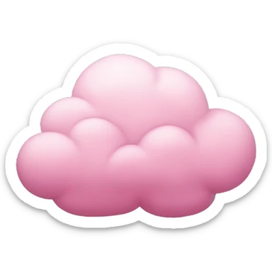 Pink cloud sticker
