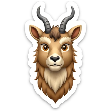Markhor front view army trained sticker