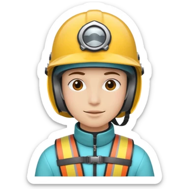 Colorful Helmeted Traveler sticker