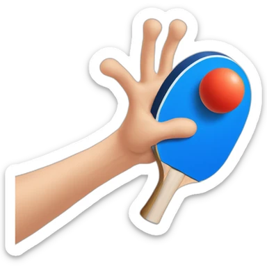 table tennis　ｗith hand sticker