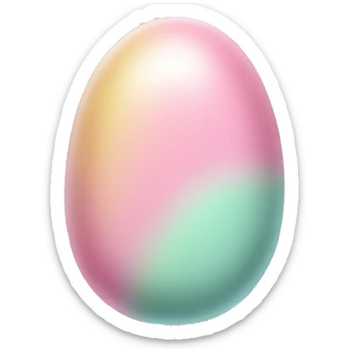 Pastel colored jellybean sticker