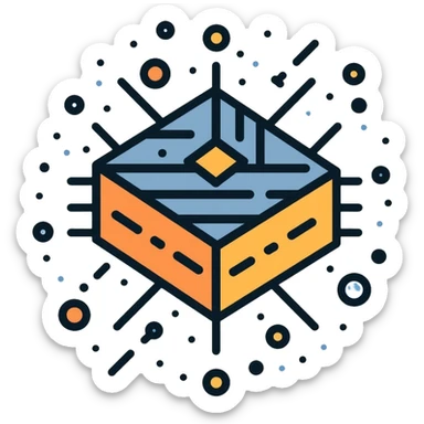 composite material matrix showing fibers embedded in a matrix structure, materials science sticker
