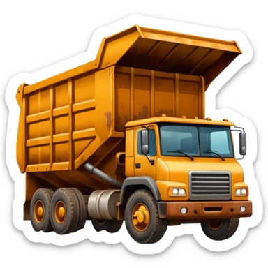 dump truck with dirt sticker