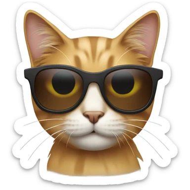 Cat with sunglasses sticker