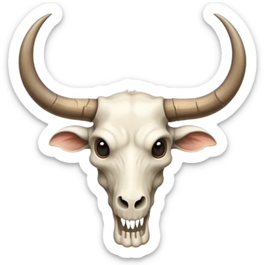 horns of a dead animal hanging on the wall sticker