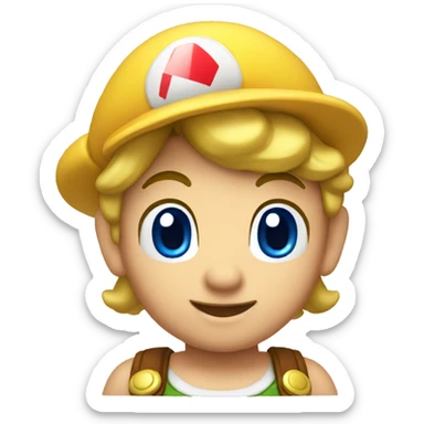  super mario dressed like in britanny sticker