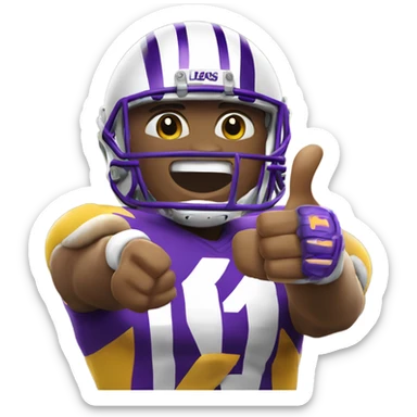 LSU tigers thumbs up sticker