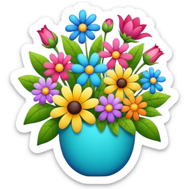 Floral arrangement sticker