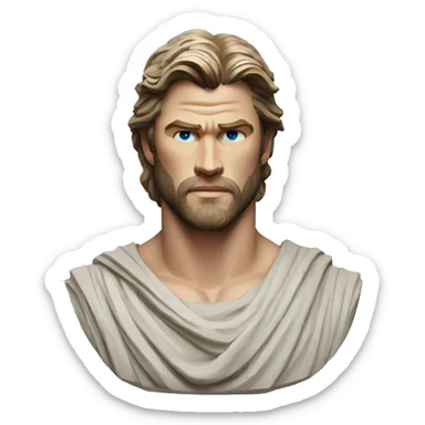 chris hemsworth greek sculpture sticker