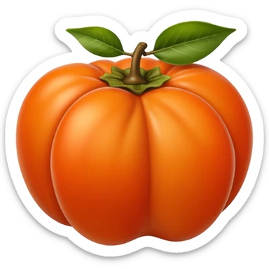 persimmon fruit smooth no parts on skin sticker