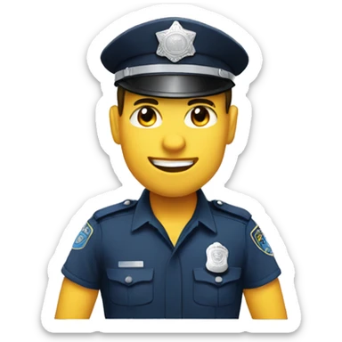 police in Vietnam happy sticker