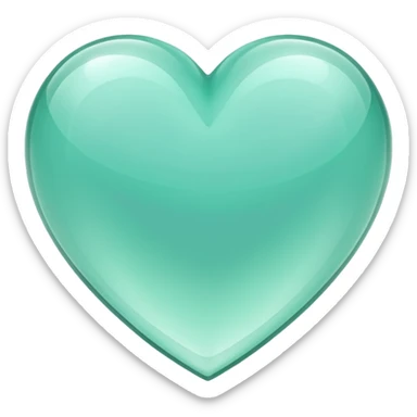 heart with a crystal mint effect sticker