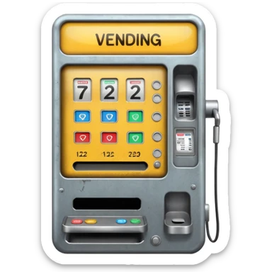 vending ticket machine sticker