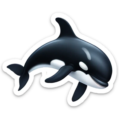 cute calf killer whale sticker