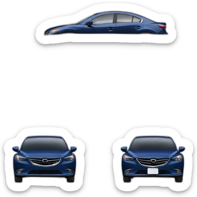 2009 Mazda 6 sedan (dark blue) (diagonal facing) (iOS 17 style) sticker