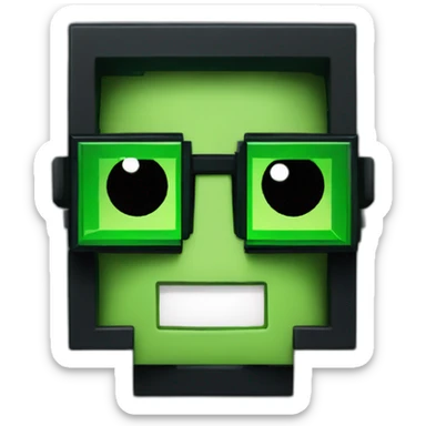 Minecraft creeper Waring black goggles sticker
