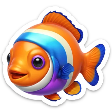 Ball of Goos with Rainbow Clownfish sticker