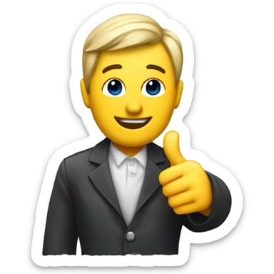 Giving Thumbs Up Next to Blank Signadmin giving thumbs up sticker