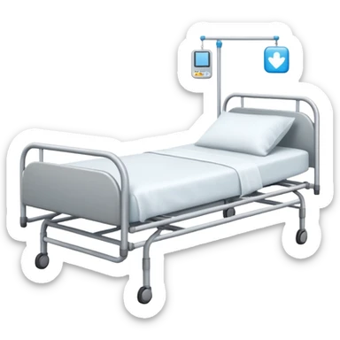 A hospital bed sticker