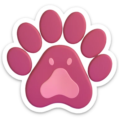 cat paw clicking 3D style sticker