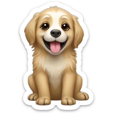 Sloth on English cream golden retriever sticker