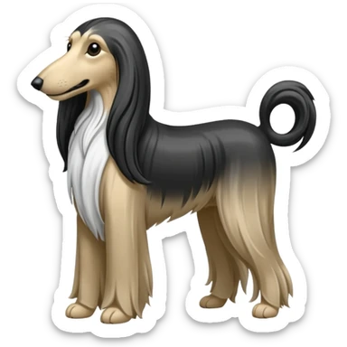 afghan hound dog  sticker