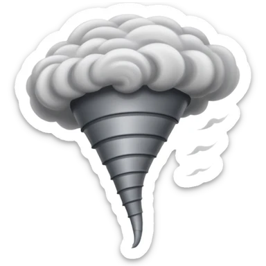 tornado swirling wind funnel sticker