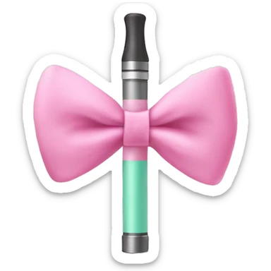 Pastell pink vape with Pastell pink bow sticker